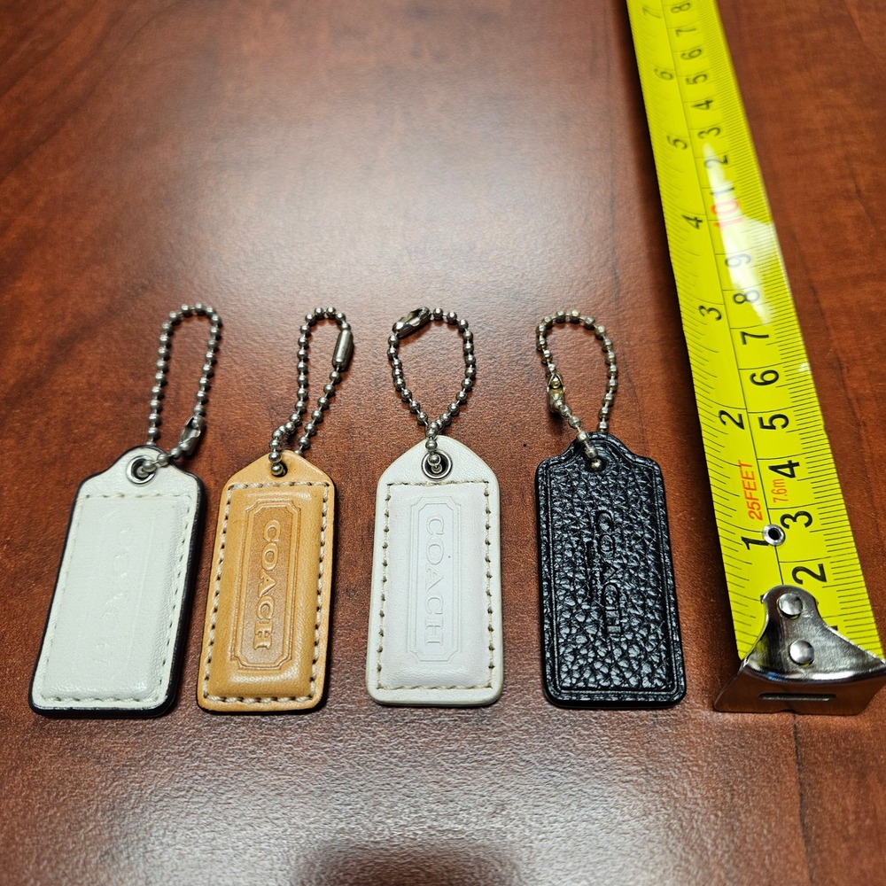 Auth COACH Leather Hangtag Lot Vintage Charm Replacement  Mixed Colors Y2K Boho - Picture 4 of 5